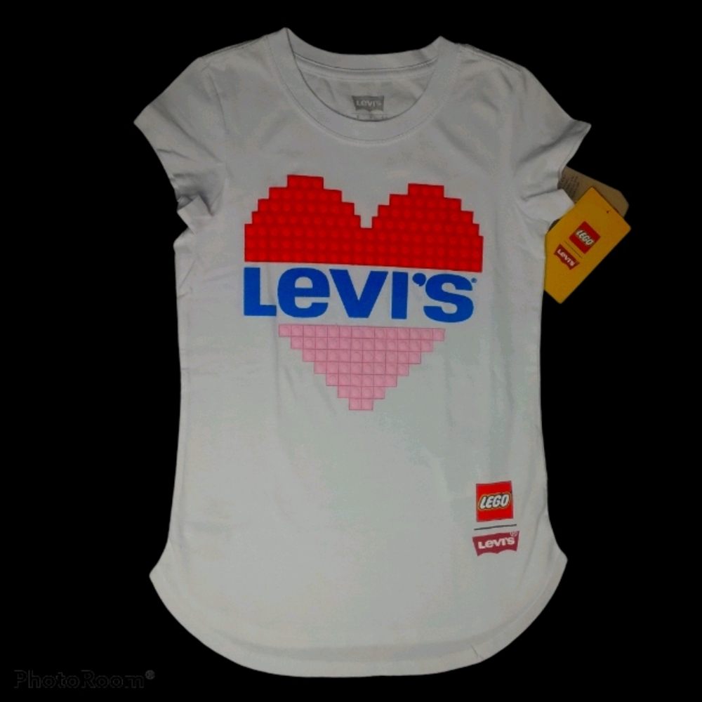 Levi Lego Girls Graphic Tee size M white NWT